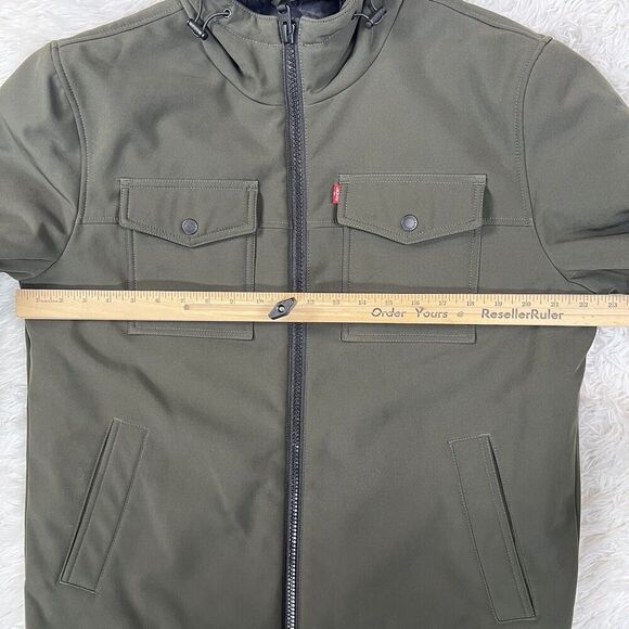 Levi's Olive Hooded Bomber Jacket - Picture 12 of 16